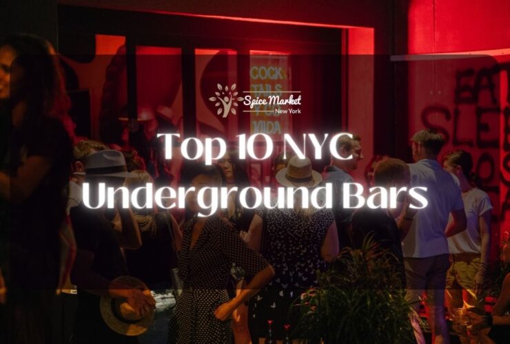 Top 10 NYC Underground Bars - a crowded bar with red lights