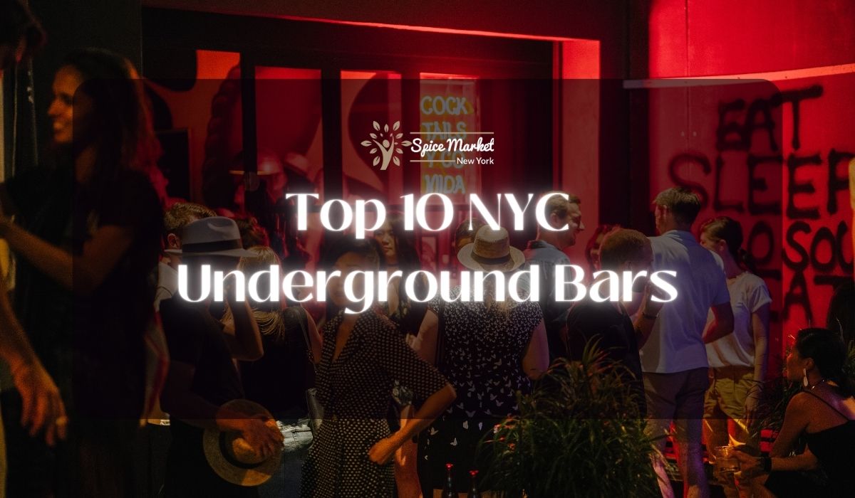 Top 10 NYC Underground Bars - a crowded bar with red lights