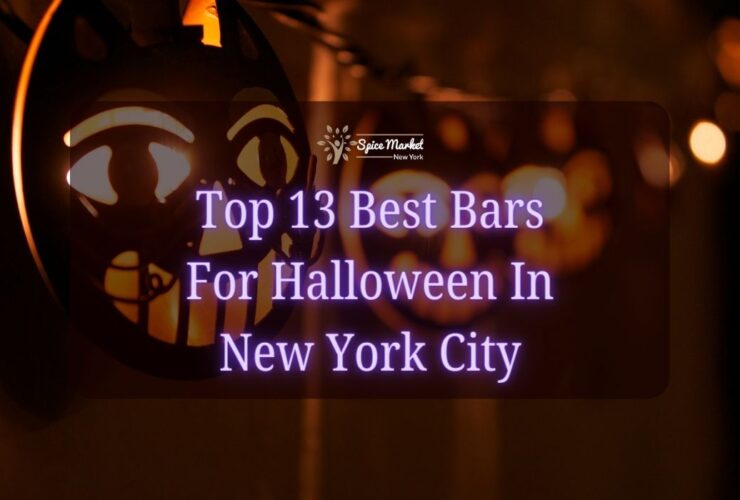 Top 13 Best Bars For Halloween In New York City - a close up picture of Halloween decorations in a bar