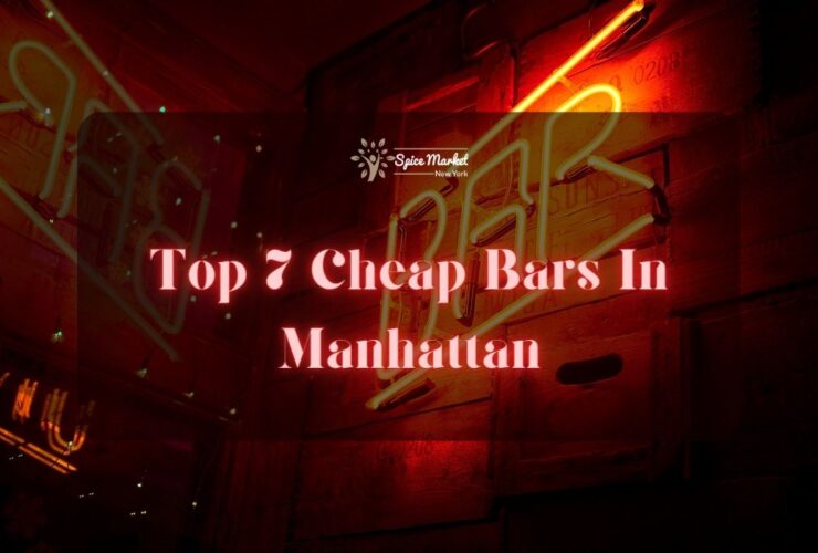 Top 7 Cheap Bars In Manhattan NYC - a bar sign that says "bar" in yellow colored lights